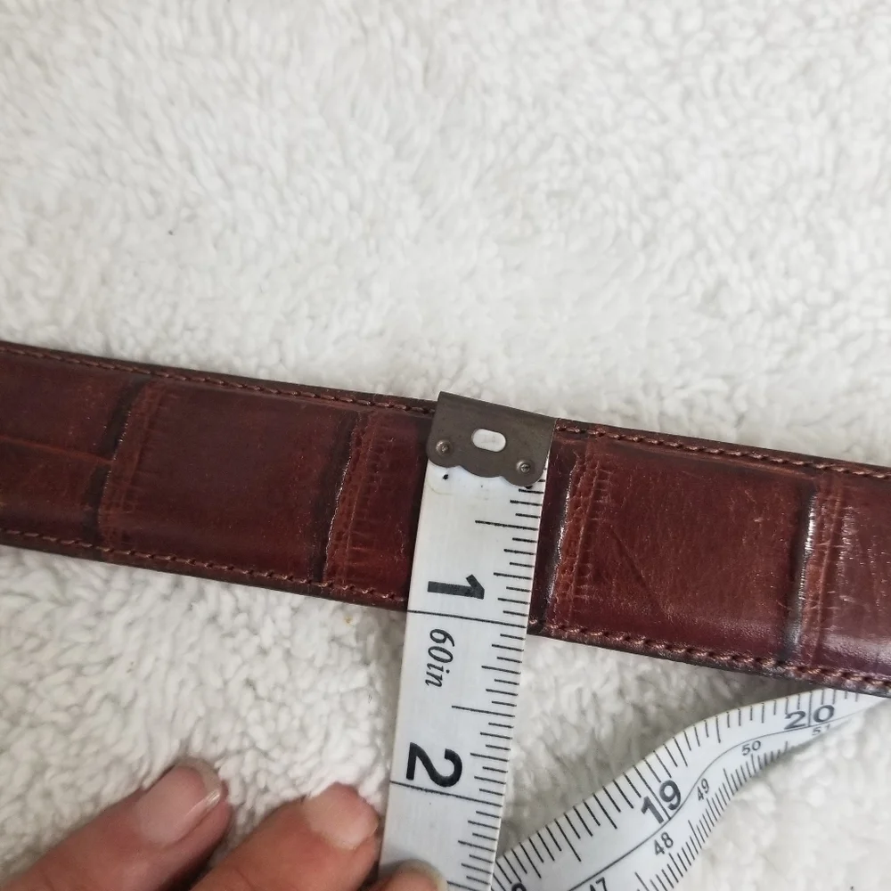 Vintage Brighton Croc Embossed leather belt